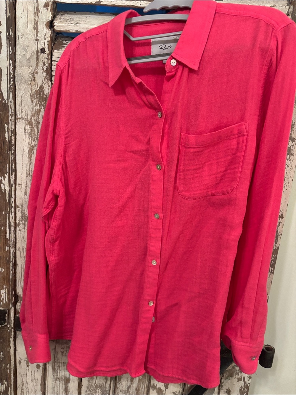 Rails Hot Pink Button-Down Shirt